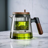天喜飘逸杯泡茶壶一键茶水分离杯家用2024新款耐热玻璃内胆泡茶杯茶具 【墨色】木璃飘逸壶650ml 实拍图