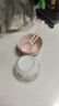 【天天低价】新款釉下彩陶瓷碗餐具套装少女心ins风陶瓷碗勺 蝴蝶结两碗两勺 实拍图