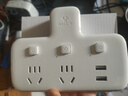 公牛（BULL）USB转换插头/品字形一转二带USB /转换插座 适用于卧室、厨房 2位分控带2USB口 GN-96023U 实拍图