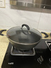 苏泊尔（SUPOR）炒锅双耳炒锅铁锅深型平底无涂层铸铁炒锅燃气电磁炉通用加深加大 32CM(适合2~5人)  32cm 实拍图