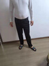 啄木鸟（TUCANO）休闲裤男士商务时尚西装裤弹力修身百搭裤子男装 黑色厚款 34 实拍图