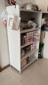 帅仕（shuaishi）厨房用具置物架落地多层餐边柜收纳碗柜家用橱柜微波炉烤箱储物柜 【加高加厚】白5层80长42深丨双线孔可通电丨一体侧板 实拍图