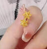 中国黄金（CHINA GOLD）【小雪花】黄金耳钉女士小众首饰足金耳饰新年生日礼物送老婆女友 【玫瑰礼盒】雪花耳钉【一对】 约0.8g 实拍图