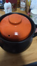 康舒（KANGSHU） 大容量砂锅炖锅家用耐高温陶土沙锅明火燃气陶土煲煮粥煲石锅 橙3.5L+1.1L(3-5人)破损补发 实拍图