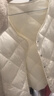小香风女款无领菱形格小个子内搭轻薄保暖短款冬季羽绒棉服外套 白色 【轻薄保暖】 XL 120-130斤 实拍图