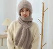 浩冠帽子围巾一体女冬季加绒加厚保暖护耳中老年人帽针织帽毛线帽冬天 米色 均码有弹性 实拍图