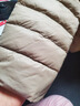 鸭鸭（YAYA）佟丽娅同款轻薄羽绒服女新款冬季短款圆领内胆修身时尚薄外套男 驼色【女款无领】 M 【建议90-100斤】 实拍图