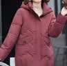 恒源祥中年妈妈装冬装中长款羽绒棉服中老年人女装衣服加绒加厚棉袄外套 实拍图