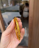 芯奢古法传承卷草纹手镯女士越南仿沙金实心结婚假三金情人节生日礼物 卷草纹传承手镯56 （90-100斤） 实拍图