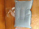 户外充气枕大号加厚植绒方形露营睡袋枕午休靠垫折叠便携式充气枕 充气枕【浅灰色】（不含充气泵） 实拍图