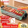 康佳（KONKA）电烧烤炉 烤肉锅电烤盘 家用无烟烤盘不粘电烤炉铁板烧烤串机烧烤炉烧烤架 KEG-W1506 实拍图
