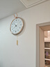 康巴丝（Compas）挂钟客厅摆钟创意时钟 卧室石英钟表挂墙 C3245 白色 36cm直径 实拍图