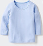 优衣库婴幼儿宝宝HEATTECH棉混纺圆领T恤/长袖保暖衣秋衣478444 61 水蓝色 90 实拍图