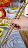 京东京造 筷子 家用餐具无漆无蜡鸡翅木【铜管件顶福】10双礼盒装 实拍图