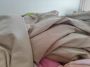 罗莱家纺 超柔U易套四季60支全棉磨毛四件套 橘色1.8米床220*250cm 实拍图