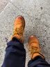 骆驼（CAMEL）王俊凯同款户外冬加绒高帮马丁大黄靴男 G15W076038R 沙漠黄 42 实拍图
