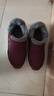 足力健老人鞋加绒羊毛靴中老年防寒保暖雪地靴棉鞋冬季女鞋 8689K酒红36 实拍图