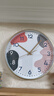 BBA挂钟现代简约时钟创意轻奢挂墙钟表客厅装饰石英钟 几何粉30cm 实拍图
