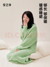 安之伴睡衣女秋冬保暖半边绒休闲学院风宽松中长款长袖女士睡裙 实拍图