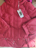 啄木鸟品牌女装红色显瘦立领羽绒棉服棉衣短款2025年冬季新款保暖外套 酒红色 L 105-120斤 实拍图