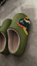 儿童棉拖鞋秋冬爆款加绒保暖毛毛鞋男女童防滑室内居家棉鞋 墨绿色 28.5 内长17.5cm 实拍图