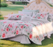 富安娜床上四件套 100%全棉数码印花床单套件 双人加大被套 230*229cm 夏花 实拍图