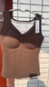 婷美100%绵羊毛填充保暖背心女带胸垫免穿文胸秋冬加绒无痕打底内衣 实拍图