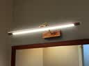 若朗镜前灯浴室卫生间洗漱台壁灯中古风长条复古胡桃木色卧室化妆台灯 【全光谱】胡桃木色-70CM 白光 实拍图