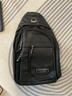 【已售300万】新款男女皮革触感胸包休闲时尚牛津布单肩包斜挎包 双层-黑色（高性价比） 实拍图
