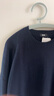 优衣库男装女装柔软绵羊毛圆领针织衫/长袖毛衣毛衫478541 69 藏青色 2XL /185/112C 实拍图