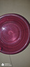 透明加厚洗脸盆学生宿舍加大号泡脚盆家用洗衣盆洗碗盆厨房洗菜盆 透明盆-紫红 小号23*9-加厚耐用抗摔 实拍图