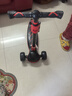 斯威（SWAY） 滑板车儿童 2-3-6-10-15岁宝宝大童滑滑车闪光轮折叠小孩踏板车 骑士黑-加宽闪光大轮+高度可调 实拍图