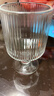 竖纹玻璃高脚杯酸奶冰淇淋杯子高颜值咖啡杯红酒杯 竖纹高脚杯 200ml 1只 实拍图