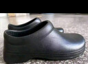 阿猫顿 厨师鞋男防滑防水厨房男士小黑鞋工作上班皮鞋男百搭风小皮鞋男 黑色基础款 41 实拍图