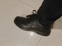 红蜻蜓秋冬真皮正品皮鞋牛皮轻便软底男士商务休闲皮鞋WJA33220 黑色 41 实拍图
