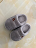 儿童棉拖鞋女童冬季2025新款男童防滑家用居家宝宝毛毛室内拖鞋 灰色 28/29码(适合脚长17cm) 实拍图