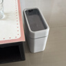 宅丽仕垃圾桶无盖式11L方形白色家用客厅卧室厕所缝隙窄边垃圾桶 实拍图
