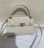 CHARLES&KEITH鳄鱼纹凯莉包手提斜挎婚包包女包生日礼物新年礼物CK2-50270880-1 Ivory象牙色 S 实拍图