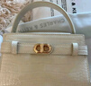 CHARLES&KEITH鳄鱼纹凯莉包手提斜挎婚包包女包生日礼物新年礼物CK2-50270880-1 Ivory象牙色 S 实拍图