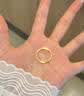 中国黄金（CHINA GOLD）黄金碎冰冰戒指男女足金素圈指环固口情侣对戒节日生日礼物送女友 碎碎冰戒指 圈号12【国金礼盒】 约1g 实拍图
