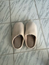 DMPD日式四季静音拖鞋女软底家用待客办公室棉拖家居室内地板男士冬季 米白 25 cm M码（适合38-39） 实拍图