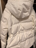波司登（BOSIDENG）冬季羽绒羽绒服女士加厚90绒鹅绒连帽商场同款时尚百搭休闲外套 冰穹提花白9CW4 S 160/84A 体重约100-110斤 实拍图
