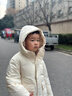 优衣库童装男童女童高性能复合连帽外套/保暖厚衣服473309 01 乳白色 130 实拍图