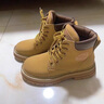 H8马丁靴头层牛皮情侣男女真皮户外登山鞋子高帮大黄靴英伦风工装靴 黄棕色 42 -男 实拍图