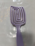 蓬松高颅顶梳子头发神器女士专用长发造型按摩经络家用镂空排骨梳 （活动专享）蓬松气垫梳-紫色-1个 实拍图
