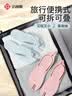 洁丽雅（Grace）旅行可折叠拖鞋便携户外游泳人字拖藏青色 L 实拍图
