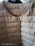 鸭鸭（YAYA）佟丽娅同款轻薄羽绒服女新款冬季短款圆领内胆修身时尚薄外套男 米白色【女款无领】 2XL 【建议125-140斤】 实拍图