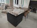 迈纺意式极简可伸缩岛台一体餐桌家用大平层多功能中岛台木纹岩板餐桌 伸缩岛台+餐椅*4 宝格丽黑岩板【现货秒发】 2.0-2.5m【氛围灯+实木多层板+十年质保】 实拍图
