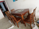 夜栖栖实木餐桌椅子全套组合长方形可折叠伸缩方圆两用吃饭家用客厅桌子 胡桃色 1.38m 单桌（不含餐椅） 实拍图