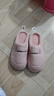 洁丽雅棉拖鞋女士秋冬季包跟室内家居家用情侣保暖防滑毛绒男士冬天棉鞋 粉色 38-39 (适合37-38码) 实拍图